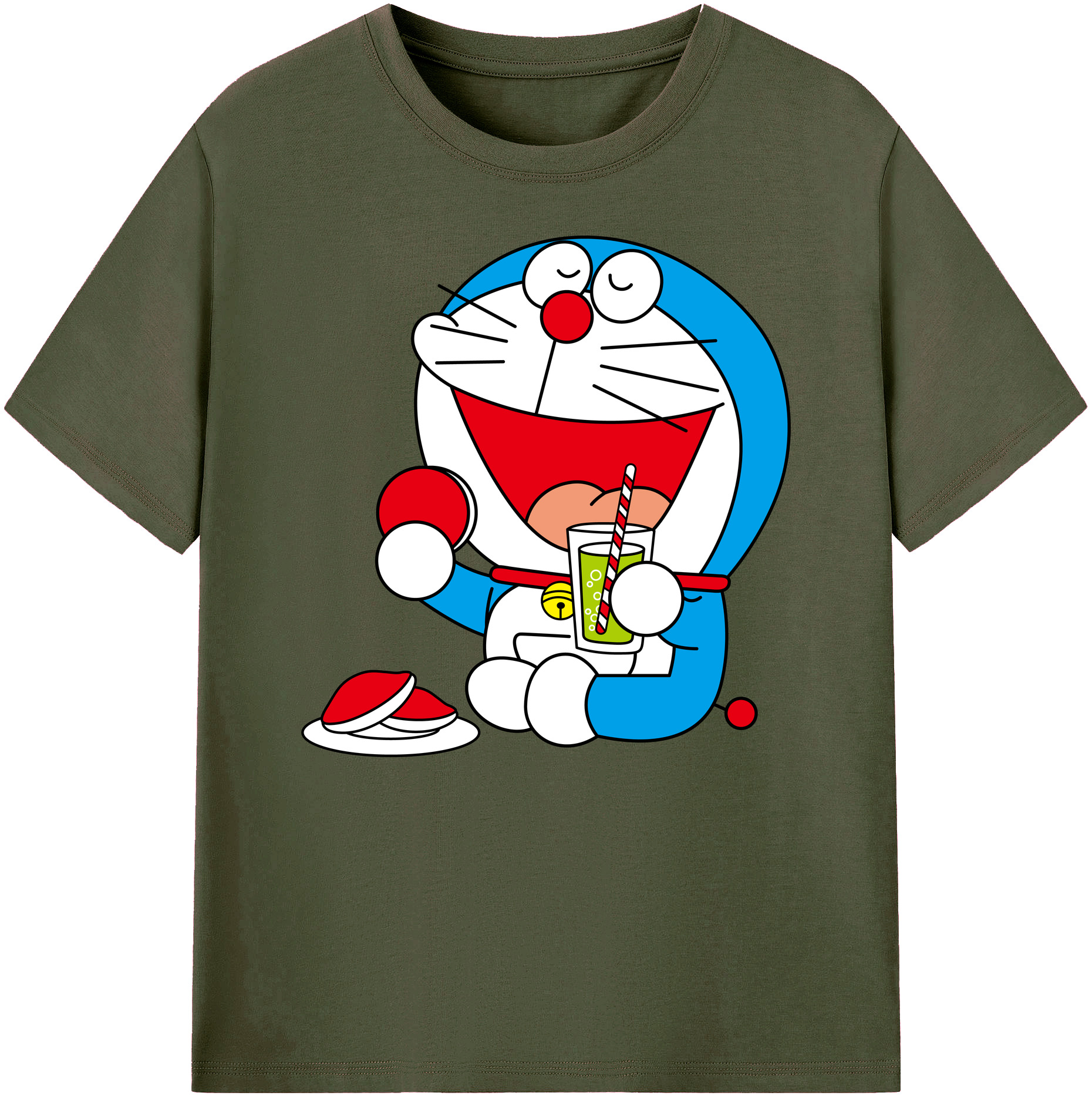 （画像用） ドラえもん Doraemon 綿100％ メンズ半袖Tシャツ｜肌触りやわらか＆通気性